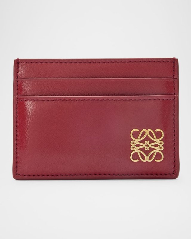Anagrame Puffer Card Holder in Leather